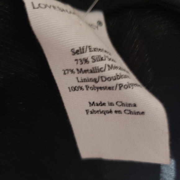 LoveShackFancy Mercy Lurex Metallic Silk Midnight Vine Mini Dress New Size 8 - Picture 13 of 14